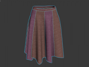 skirts handkerchief paneled 3D 모델