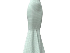 3d skirts fishtail 1 3D Model