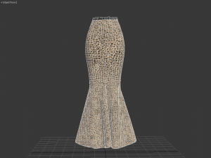3d skirts fishtail 1 3D Model