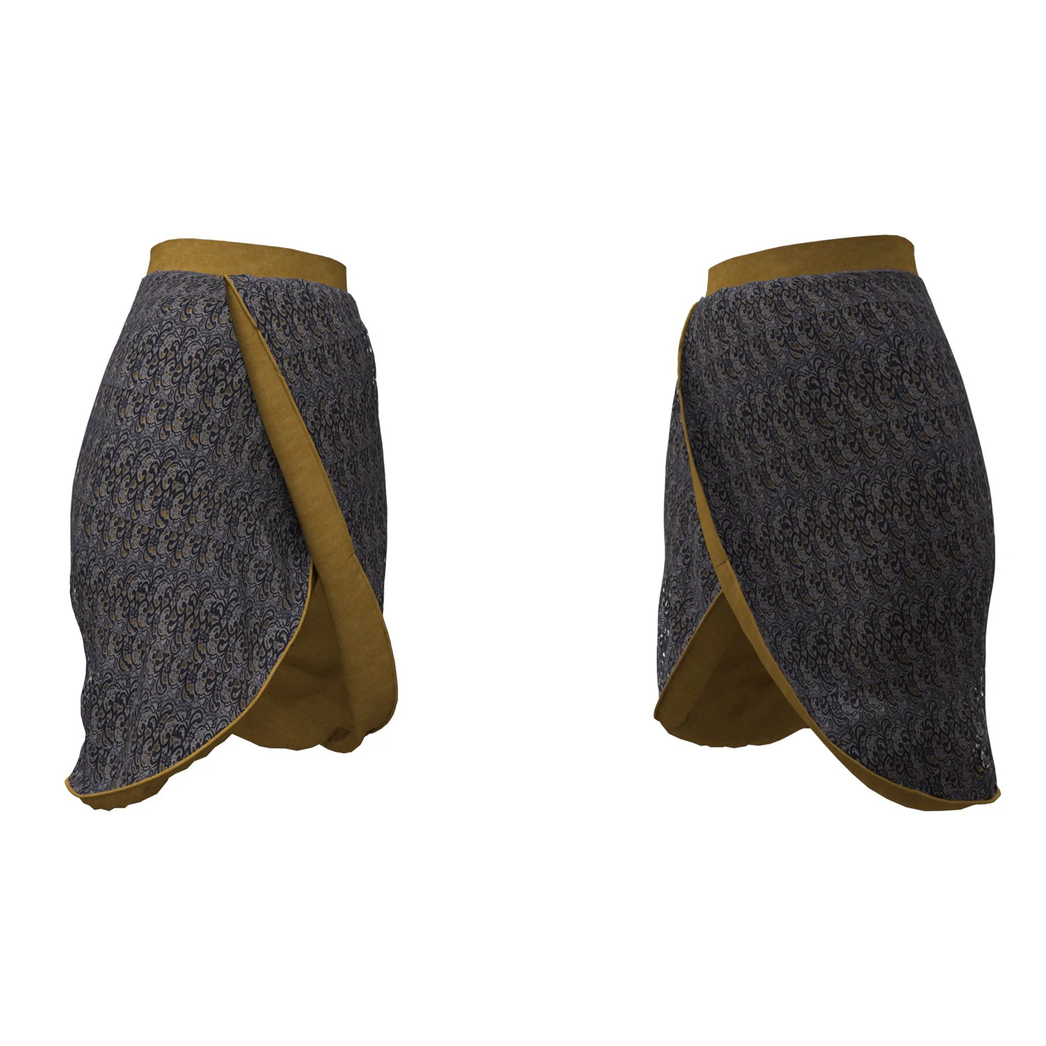 3d petal skirt 3D Model .c4d .max .obj .3ds .fbx .stl .blend 