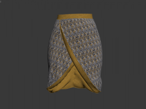 3d petal skirt 3D Модель