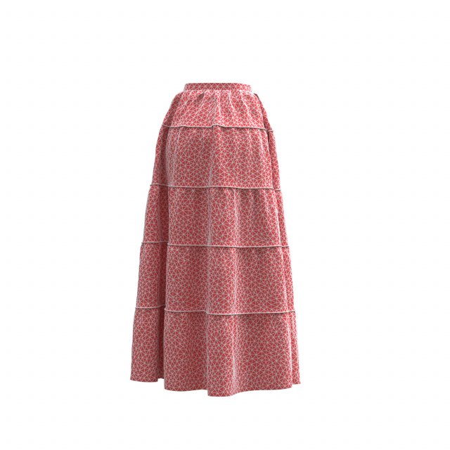 Peasant store skirt 3d