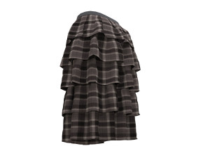 skirts layered ruffle 3D Model