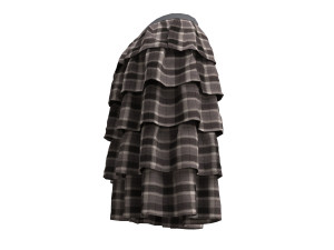 skirts layered ruffle 3D Model