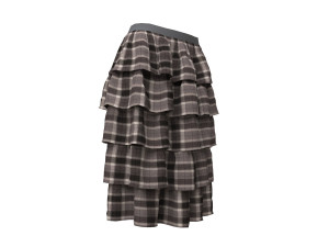 skirts layered ruffle 3D Model