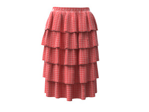 skirts layered ruffle 3D Model