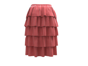 skirts layered ruffle 3D Model