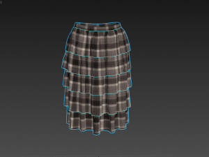 skirts layered ruffle 3D Model