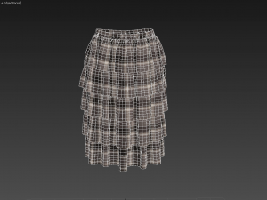 skirts layered ruffle 3D Model