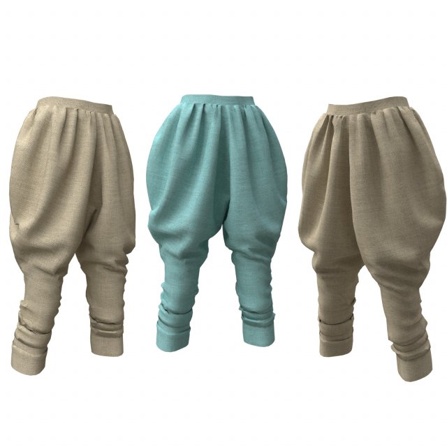 3d ottoman pants Model 3D .c4d .max .obj .3ds .fbx .stl .blend 
