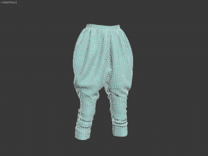 3d ottoman pants Model 3D