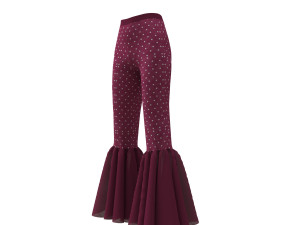 pants fancy flared bottom 3D मॉडल