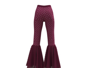 pants fancy flared bottom 3D मॉडल