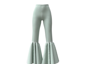 pants fancy flared bottom 3D मॉडल