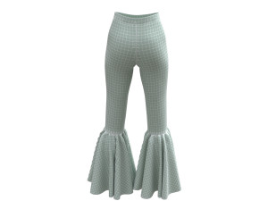 pants fancy flared bottom 3D मॉडल