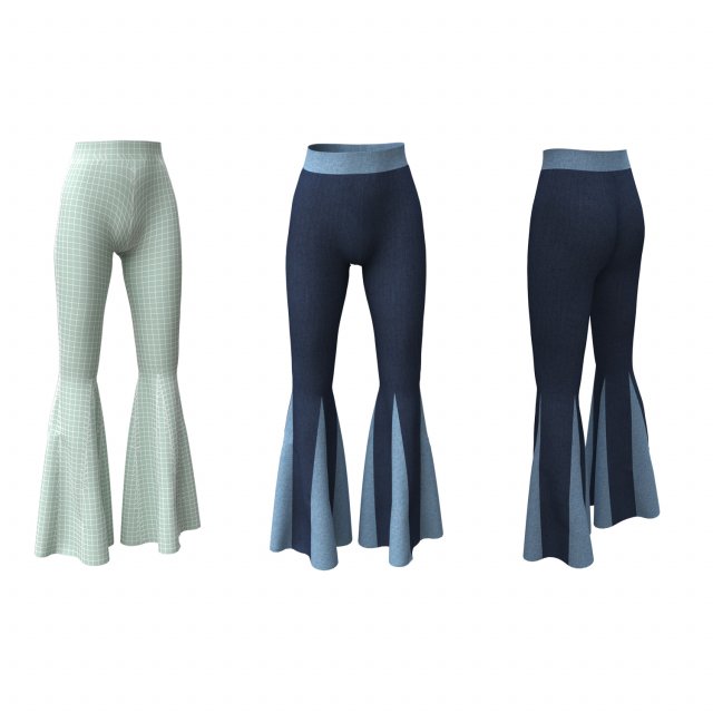 pants gored dance pants 3D मॉडल .c4d .max .obj .3ds .fbx .stl .blend 