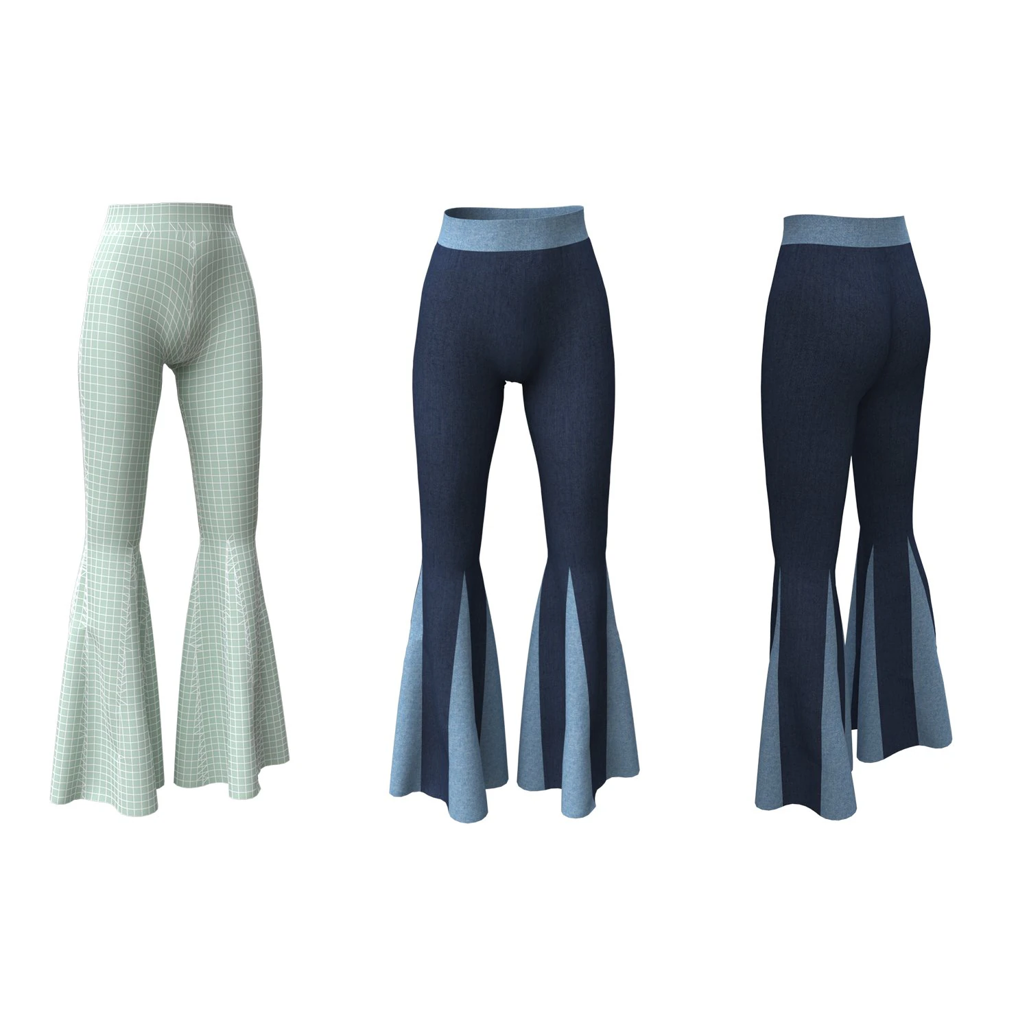 pants gored dance pants 3D Model .c4d .max .obj .3ds .fbx .stl .blend 