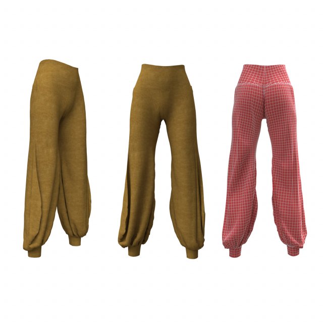 3d pants yoga royal 3D-Modell .c4d .max .obj .3ds .fbx .stl .blend 