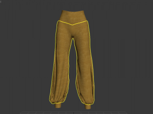 3d pants yoga royal 3D-Modell