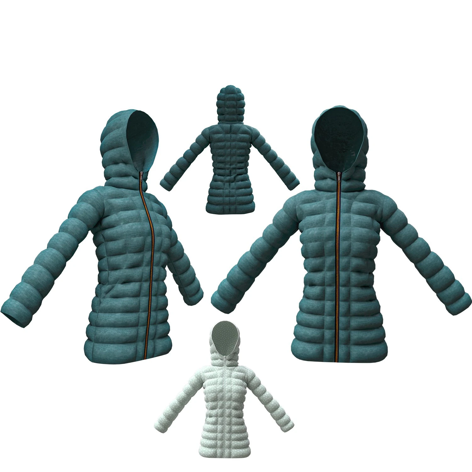 womens jacket 3D Model .c4d .max .obj .3ds .fbx .stl .blend 