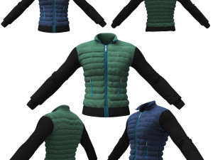 jacket men double breasted coat Model 3D