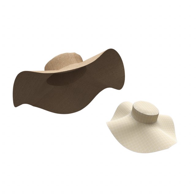 3d sun hat 3D 모델 .c4d .max .obj .3ds .fbx .stl .blend 