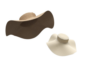 3d sun hat 3D मॉडल