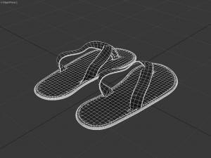 3d leather slipper 3D Модель