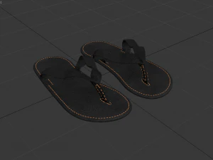 Sk&oacute;rzany pantofelek 3D Model 3D