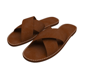 men leather slippers model 3D-Modell