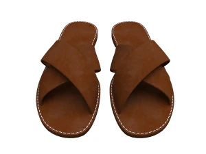 men leather slippers model 3D Model