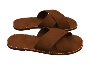 men leather slippers model 3D-Modell