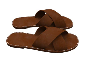 men leather slippers model 3D Model