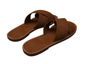 men leather slippers model 3D-Modell