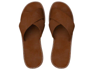 men leather slippers model 3D Model