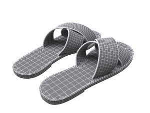 men leather slippers model 3D-Modell