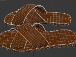 men leather slippers model 3D-Modell