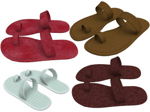 3d leather slippers 3D Model