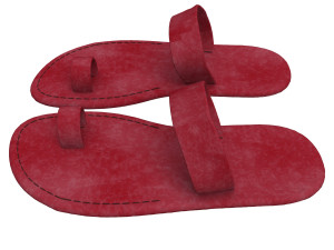 3d leather slippers Modèle 3D