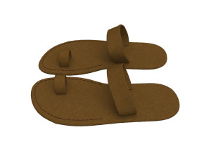 3d leather slippers Modèle 3D