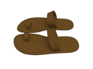 3d leather slippers 3D Model