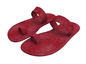 3d leather slippers Modèle 3D