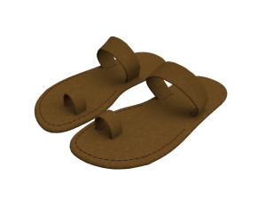 3d leather slippers Modèle 3D