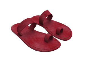 3d leather slippers Modèle 3D