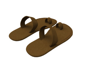 3d leather slippers Modèle 3D