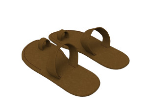3d leather slippers Modèle 3D