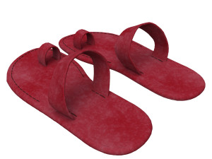 3d leather slippers Modèle 3D