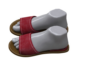 female slippers 3D मॉडल