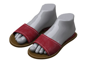 female slippers 3D मॉडल