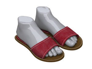 female slippers 3D मॉडल